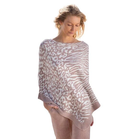 Barefoot Dreams PLUS CozyChic Ultra Lite Ocean Breeze Poncho One Size Plus